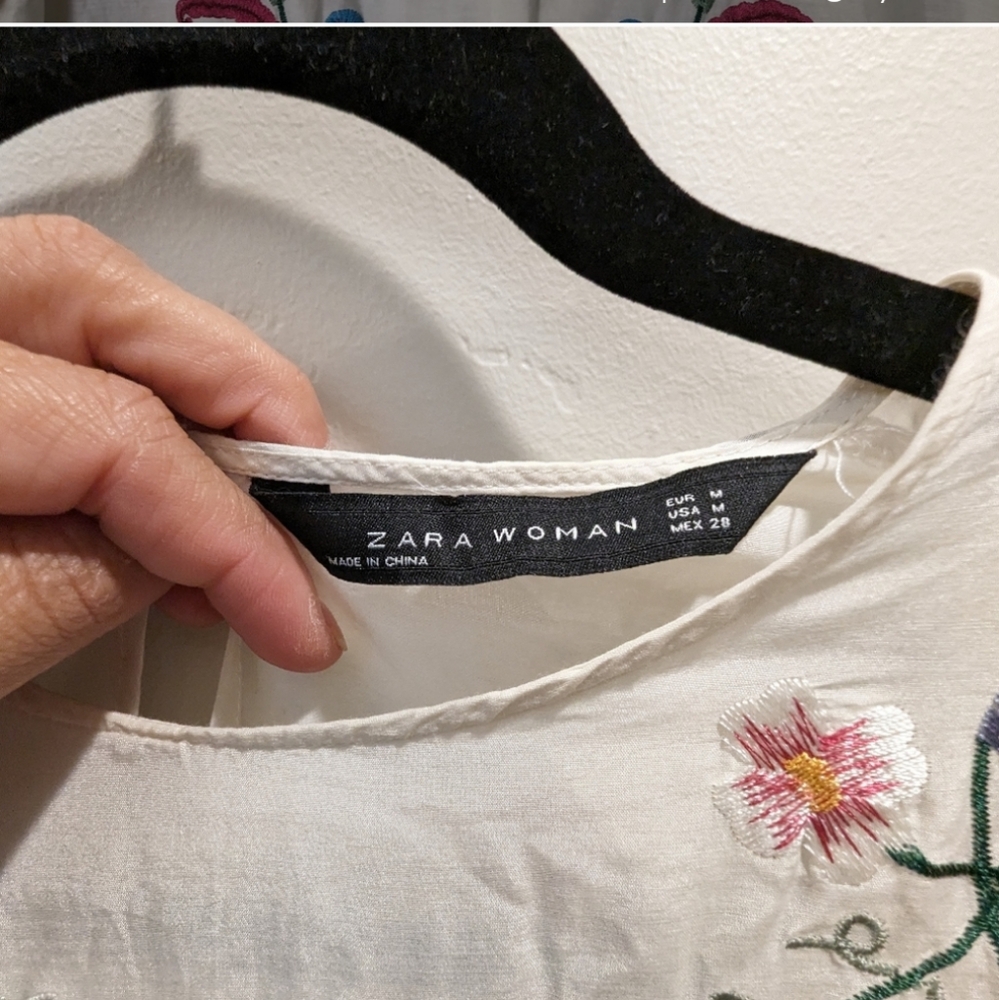 Zara mulberry silk embroidered dress - Picture 9 of 9